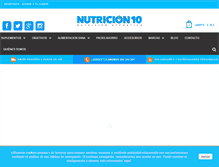 Tablet Screenshot of nutricion10.com